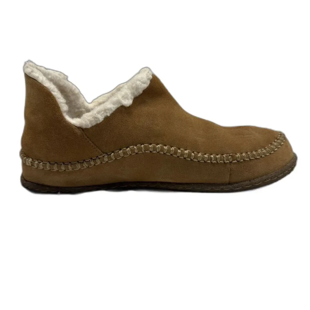 Sorel Manawan II Slipper Men 9 NM3477-286 Brown Faux Fur Lined Ankle Boot Suede